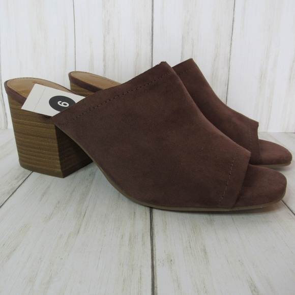 Universal Thread Shoes - Womens Norelle Microsuede Stacked 3" Heeled Mule